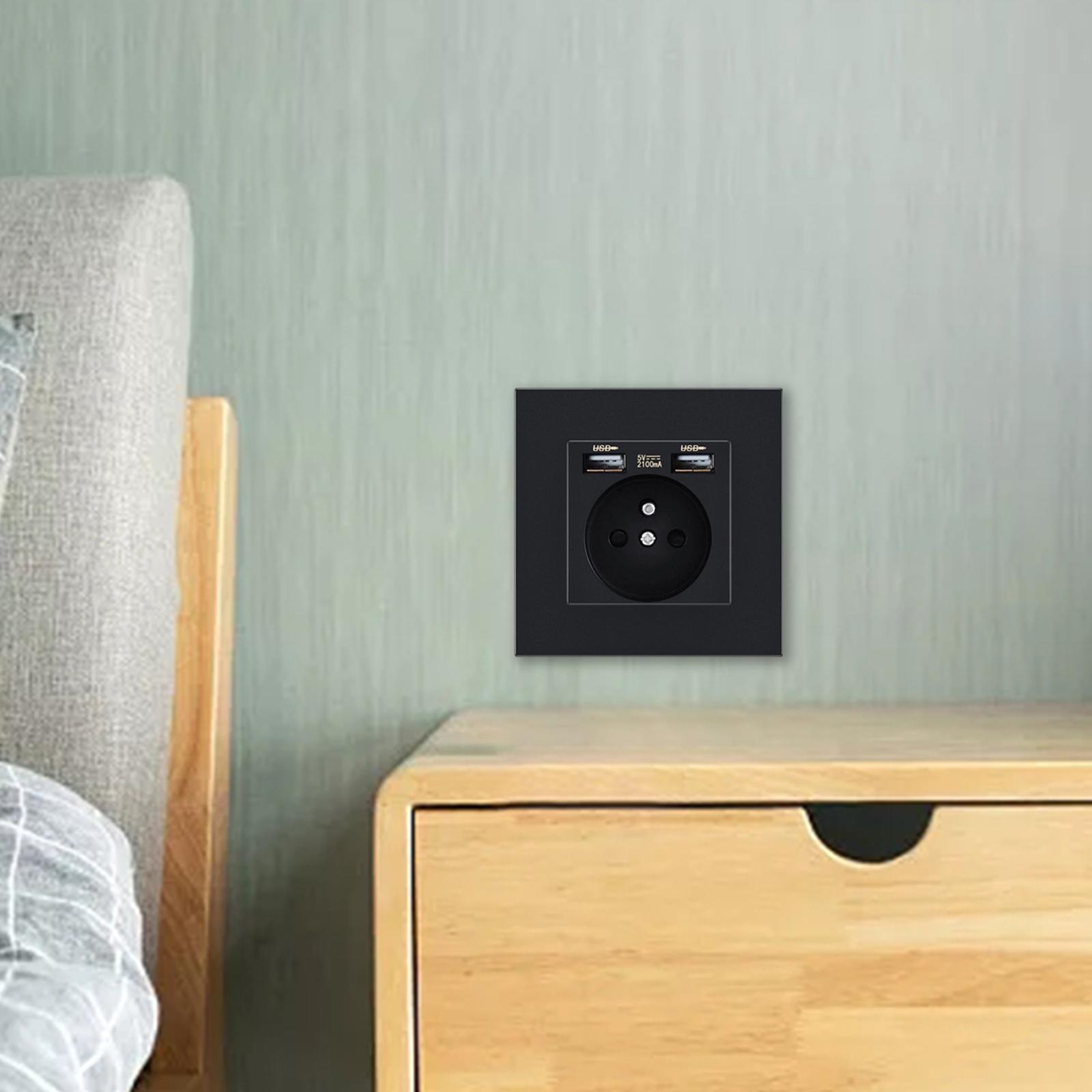 Wall USB Power Socket Charging Port Socket with USB for Household Appliances