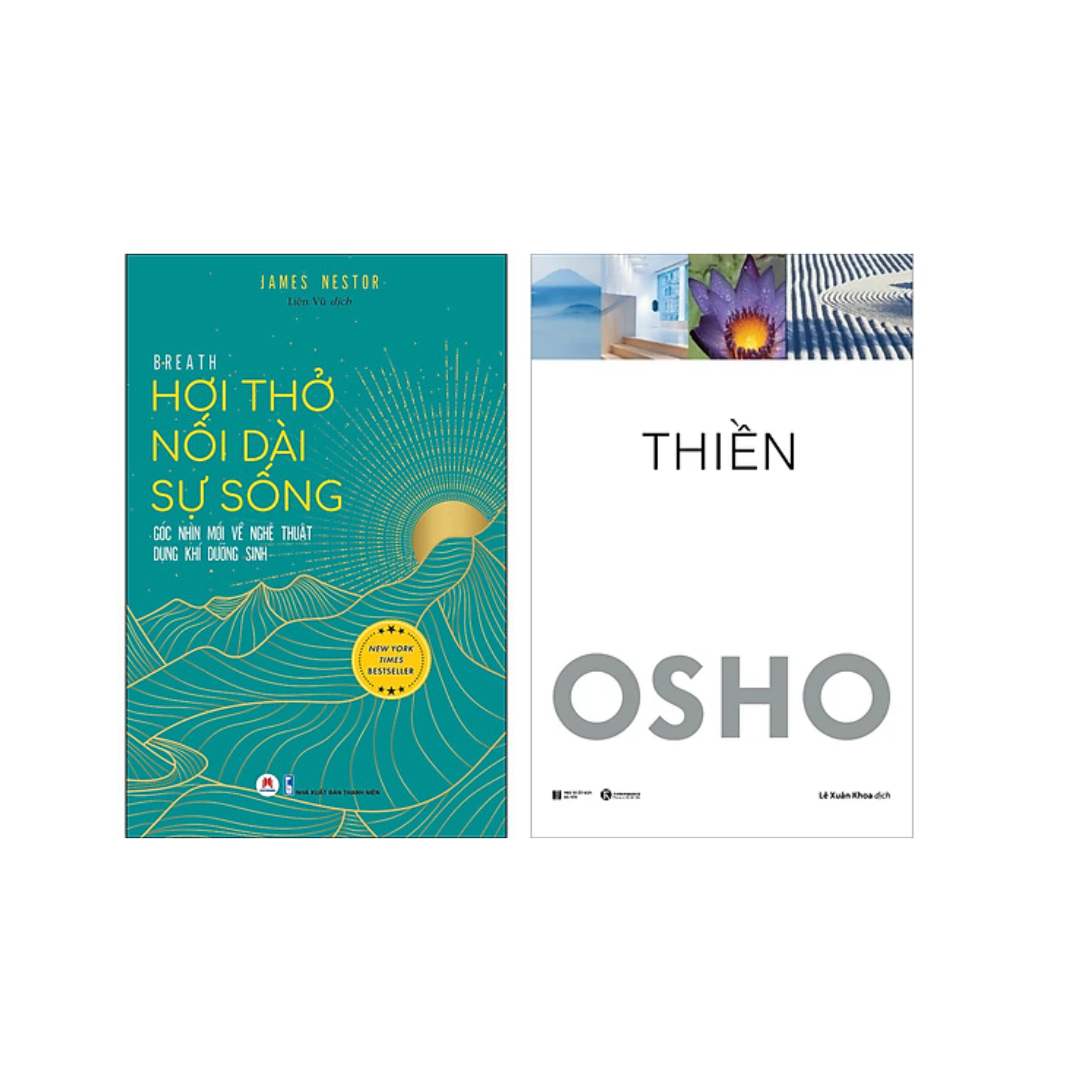 Combo 2Q Hơi Thở Nối Dài Sự Sống Thiền - Osho Tái Bản Sách Chữa Lành Kĩ Năng Tập Thiền