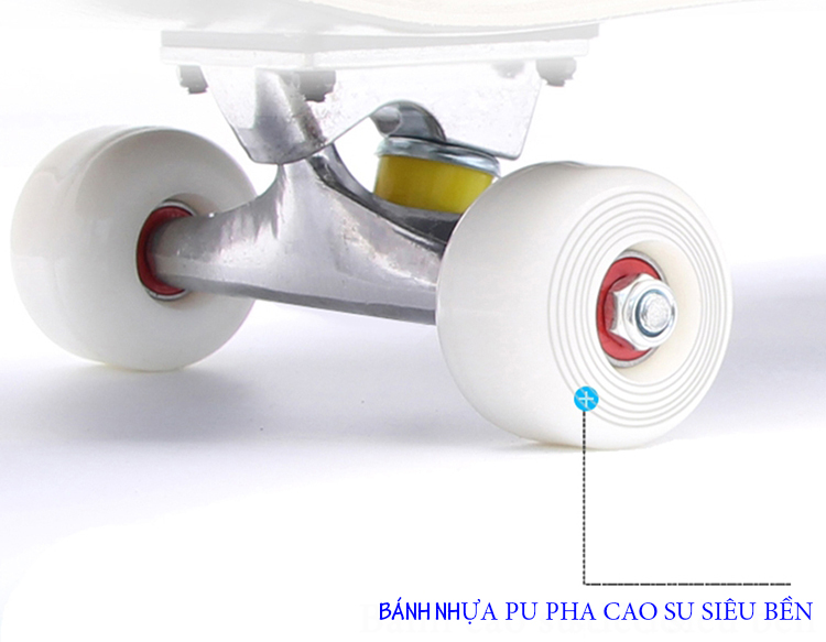 Ván Trượt Mặt Nhám Họa Tiết Cá Heo Vui Nhộn, Chất liệu Gỗ Ép 7 Lớp Tiêu Chuẩn, Tải Trọng 150kg