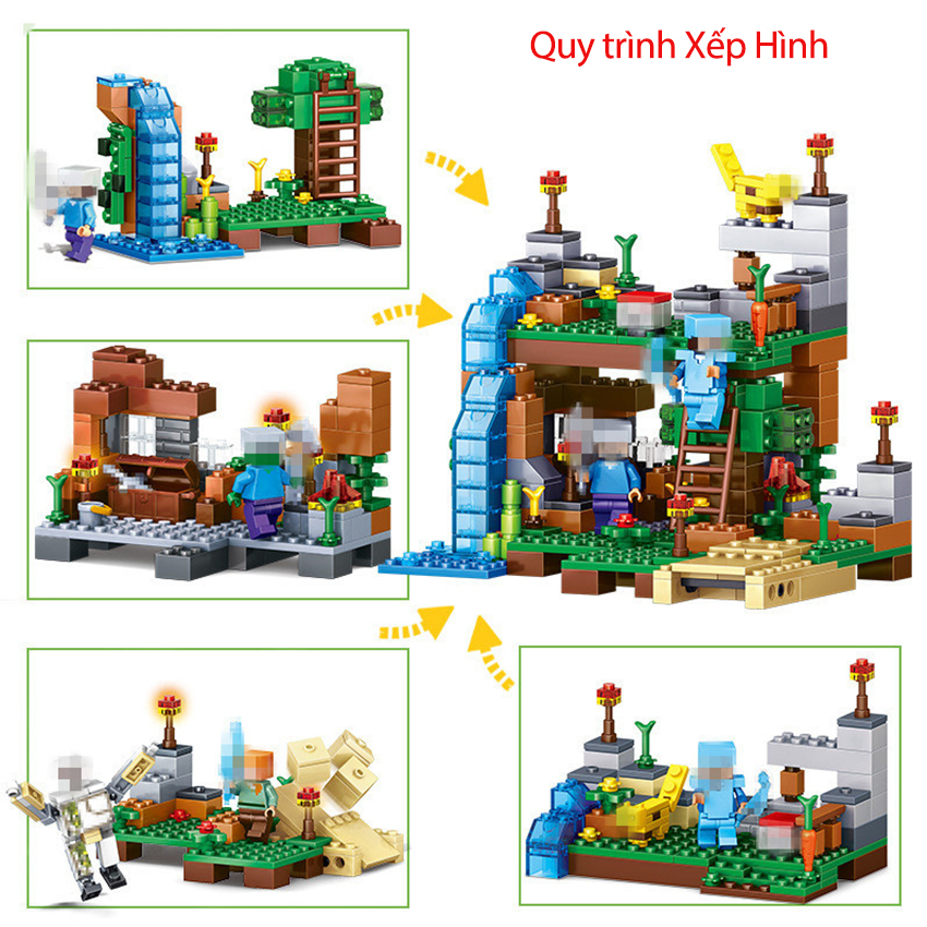 Đồ Chơi Xếp Hình Minecraft Lắp Ghép Mô Hình Không Gian Theo Tựa Phim Nổi Tiếng Phát Triển Trí Thông Minh Cho Trẻ Em