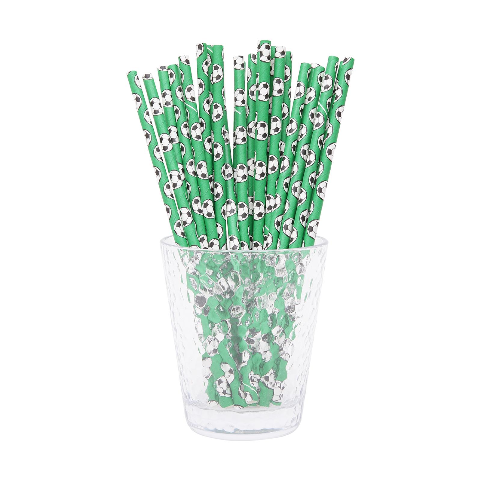 Set 100 Cái Ống Hút Uống Dùng Một Lần Cho Tiệc World Cup Bars Cocktail
