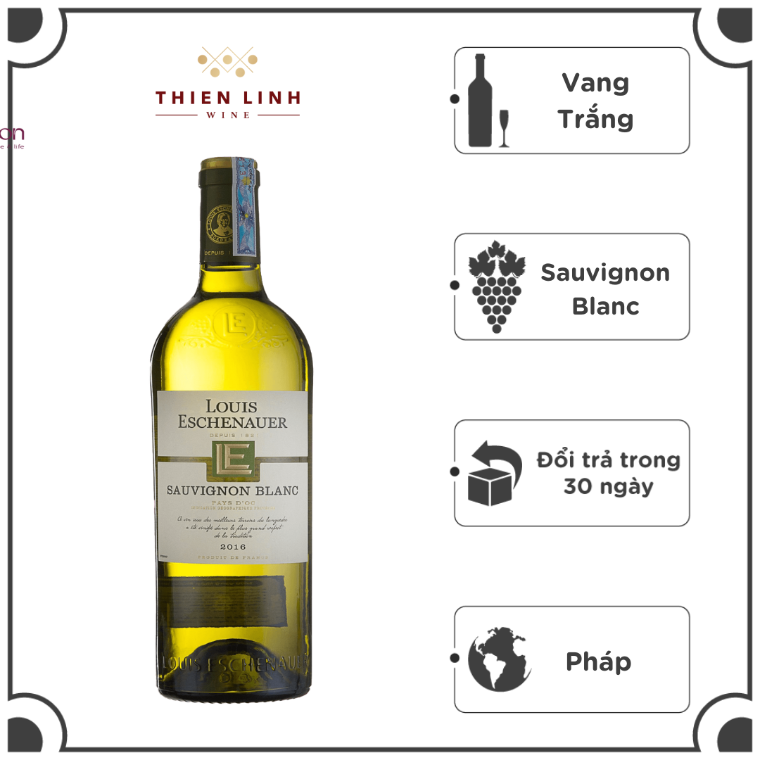 Rượu Vang Trắng Pháp VDP Louis Eschenauer Sauvignon Blanc