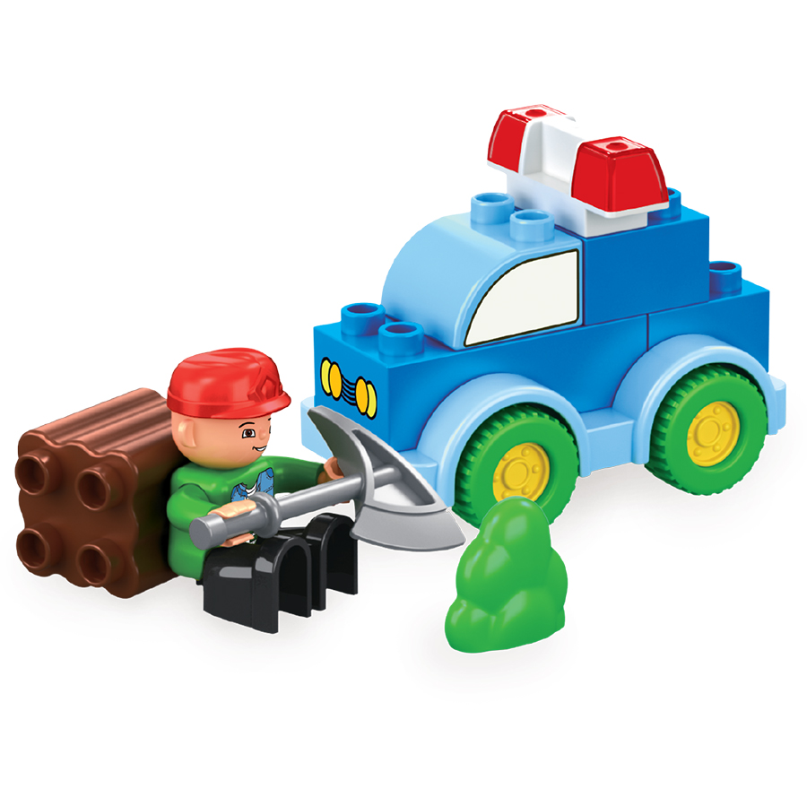 Đồ chơi lắp ráp Tinitoy Junior Block Forest police car 102