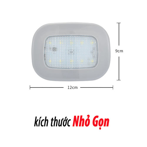 Đèn Led Ốp Trần Xe Ô Tô, Đèn Led Cầm Tay Không Dây Gắn Đế Nam Châm 