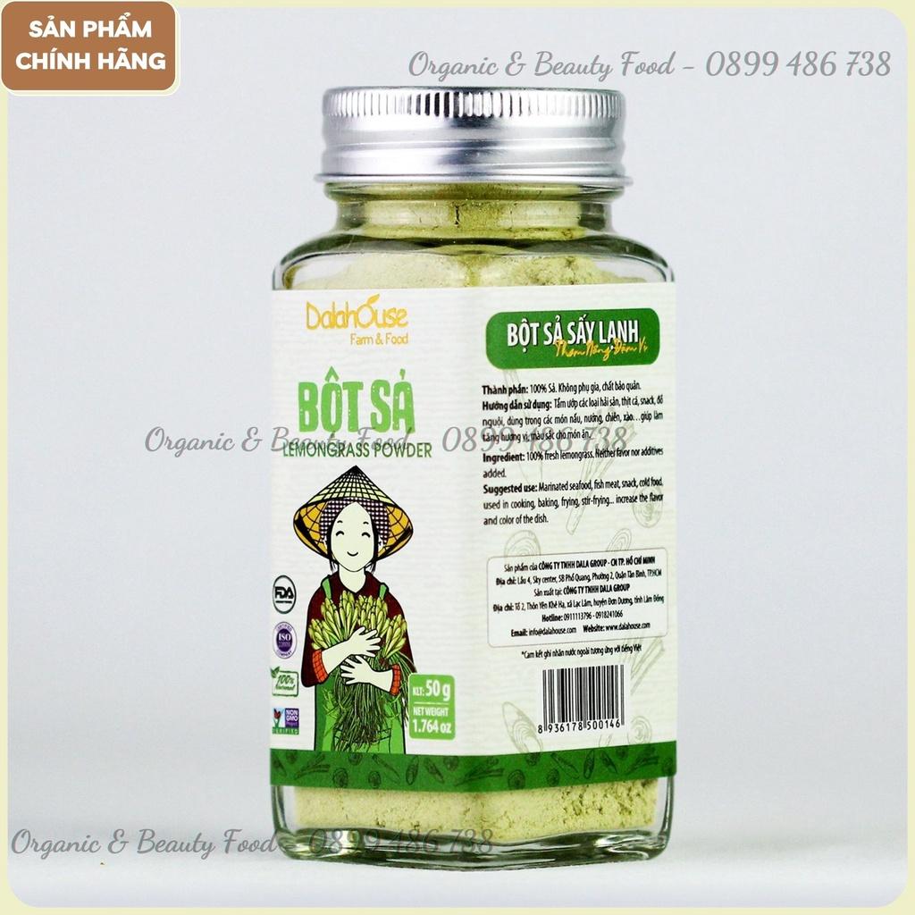 Bột Sả Nguyên Chất Organic Sấy Lạnh Dalahouse 50g - Nguyên mùi - Nguyên vị - Tiện lợi.