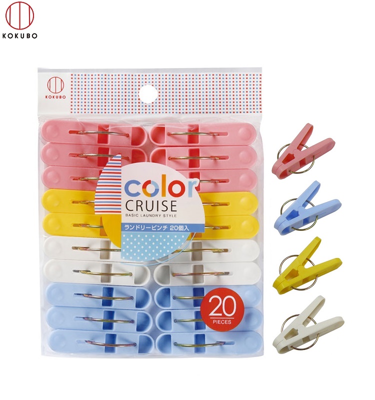 Kẹp chữ A phơi quần áo Color Cruise (Kokubo) - Set 20 chiếc