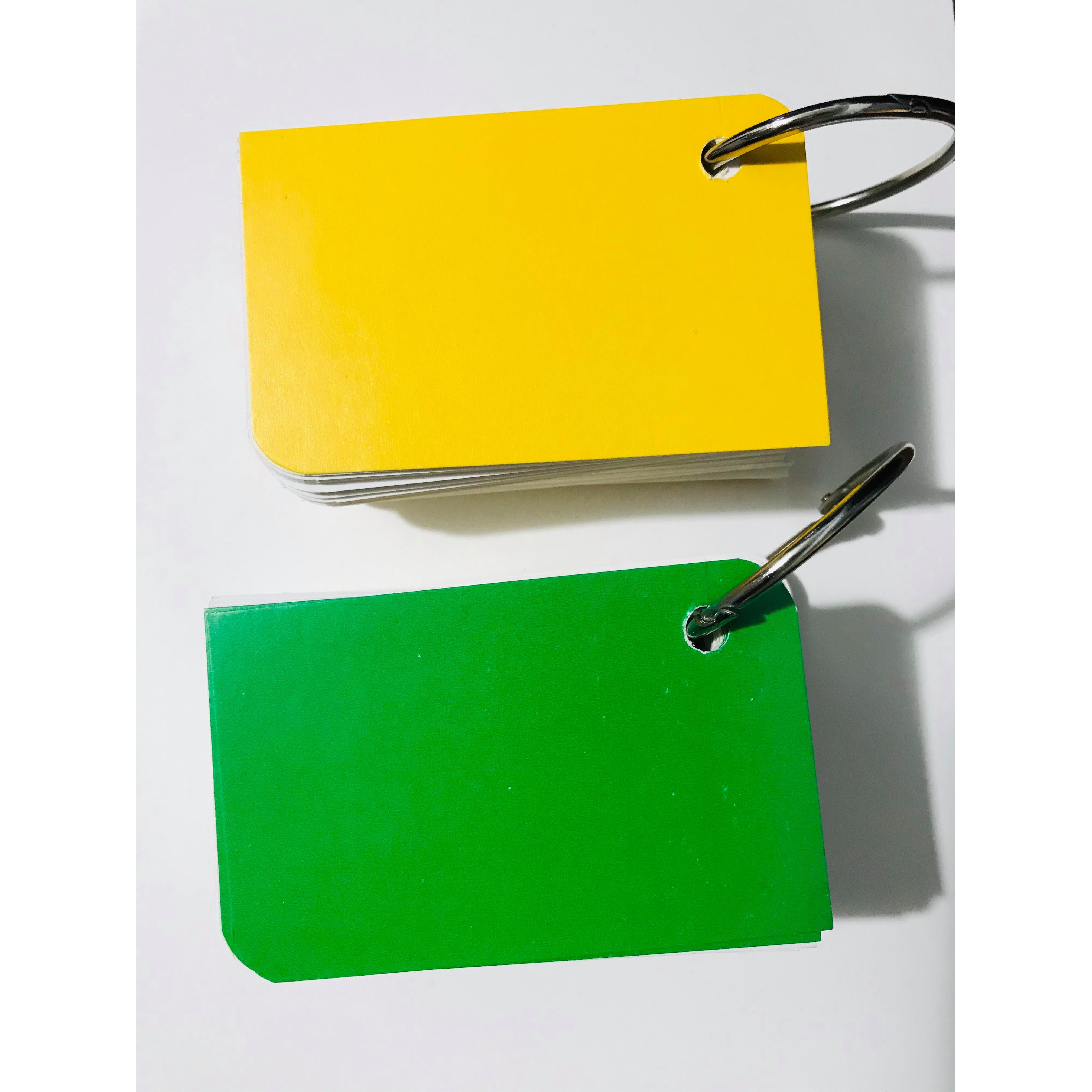 COMBO 2 tập flashcard trắng chiếc lá siêu dễ thương. Flashcard thẻ học từ vựng tiếng anh nhật hàn trung cao cấp | Bộ thẻ học tiếng nước ngoài tặng kèm khoen