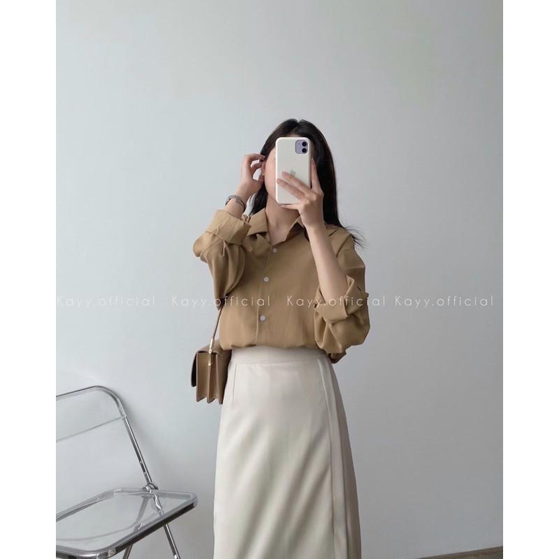 Set sơmi đũi+cv kẻ