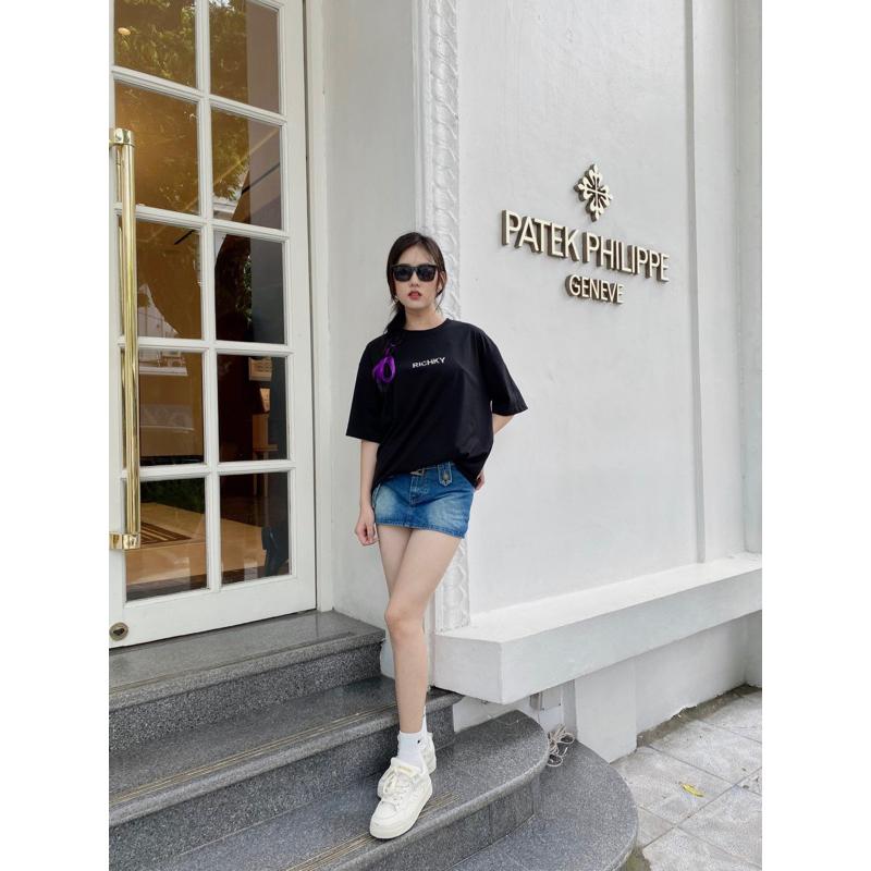 Áo Thun Unisex Richky Premium Tee Italian Luxury Đen - RKP01