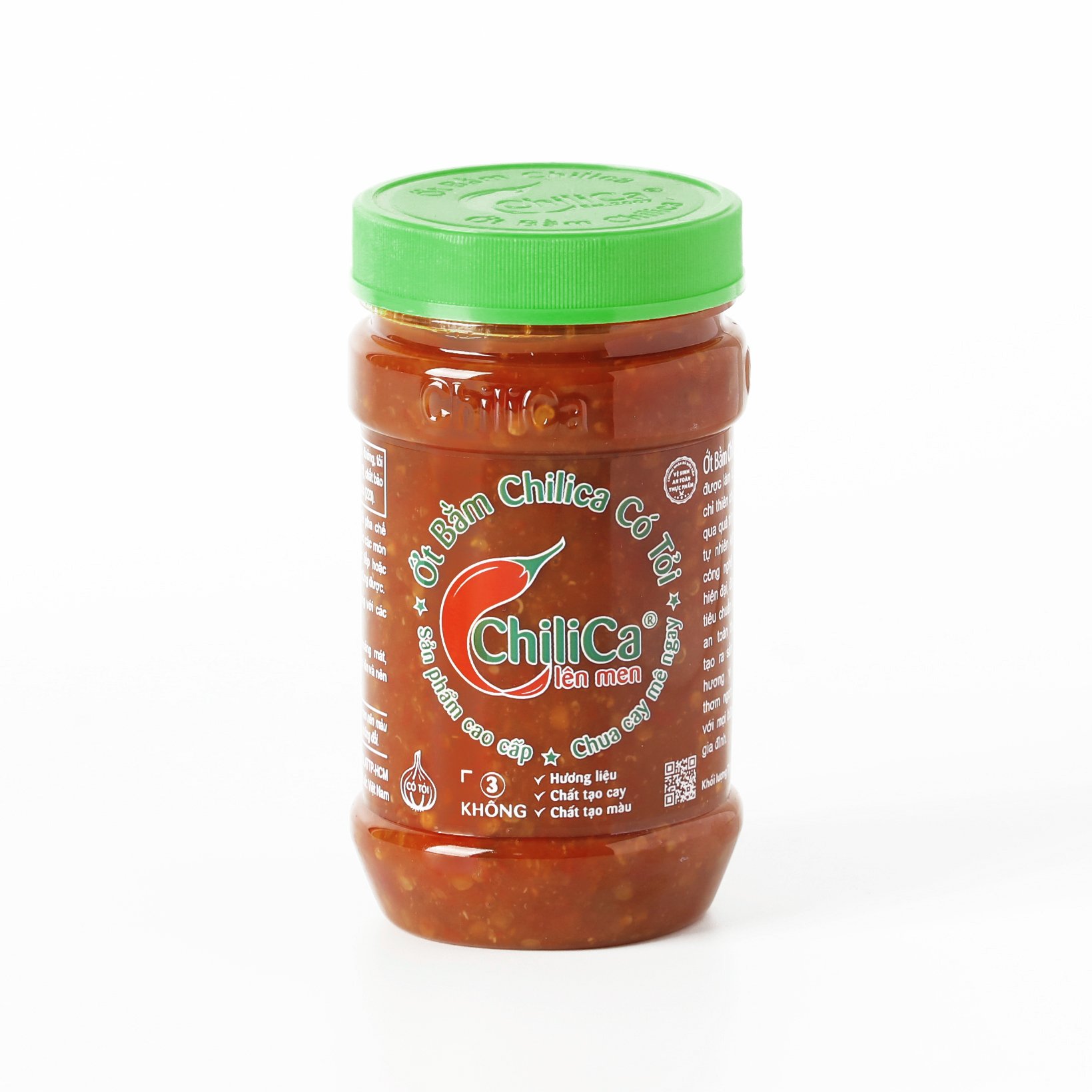 Combo 3 sản phẩm của Chilica gồm:  Tương Ớt Chilica 255g; Ớt Bằm Chilica 212g; Ớt Bằm Chilica Có Tỏi 212g