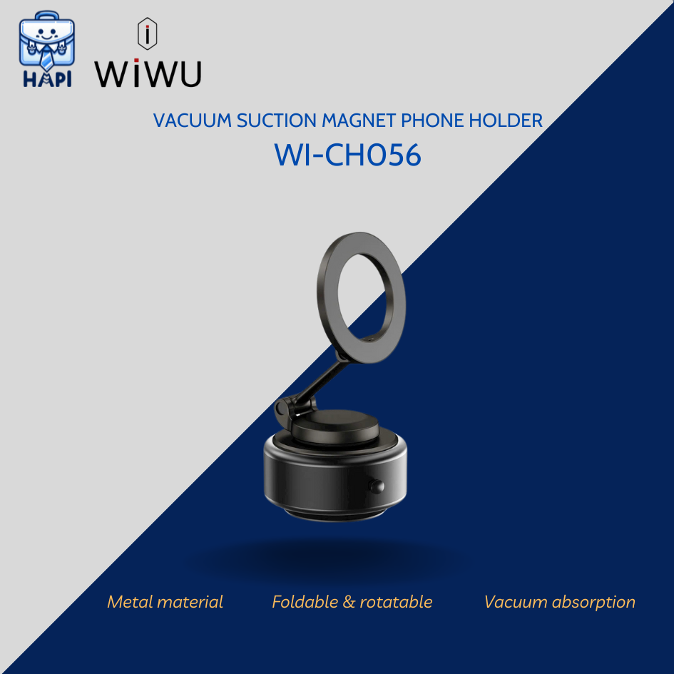Giá đỡ điện thoại từ tính hàng chính hãng WiWU Octopus Wi-CH056 với đế hấp thụ chân không thông minh, gập xoay 360 độ, siêu di động