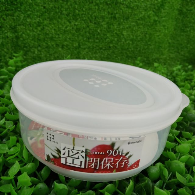 Hộp nhựa trong bảo quản thực phẩm Inomata dáng tròn, có nắp đậy - 480ml