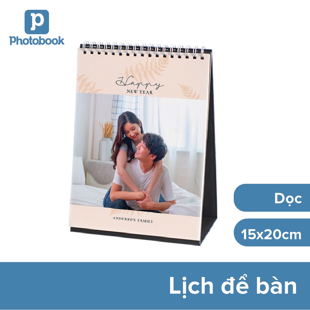 In lịch để bàn theo yêu cầu 6” x 8” (15 x 20cm) - Thiết kế trên App & Web Photobook