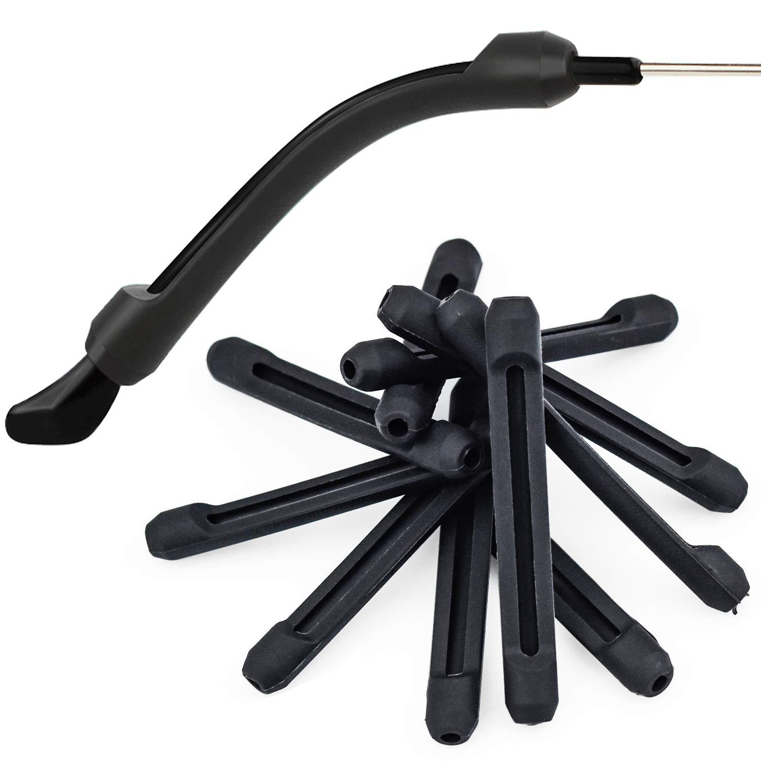 20 chiếc Khung bảo vệ kính, Silicone chống trượt, Móc tai linh hoạt và thoải mái, Thiết bị cố định kính 10 Clear + 10 Black