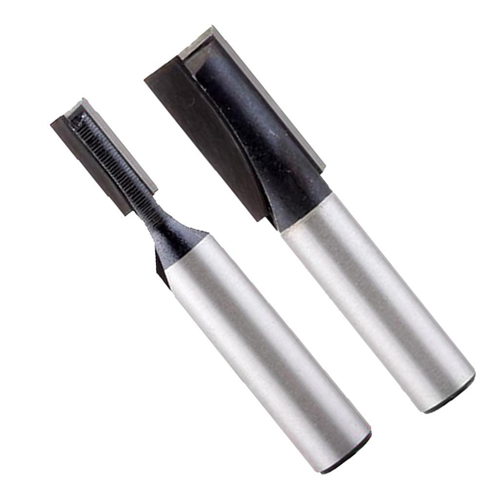 2pcs Carbide Tipped Cleaning Bottom Router Bit Cutter 5mm 10mm Cutting Dia
