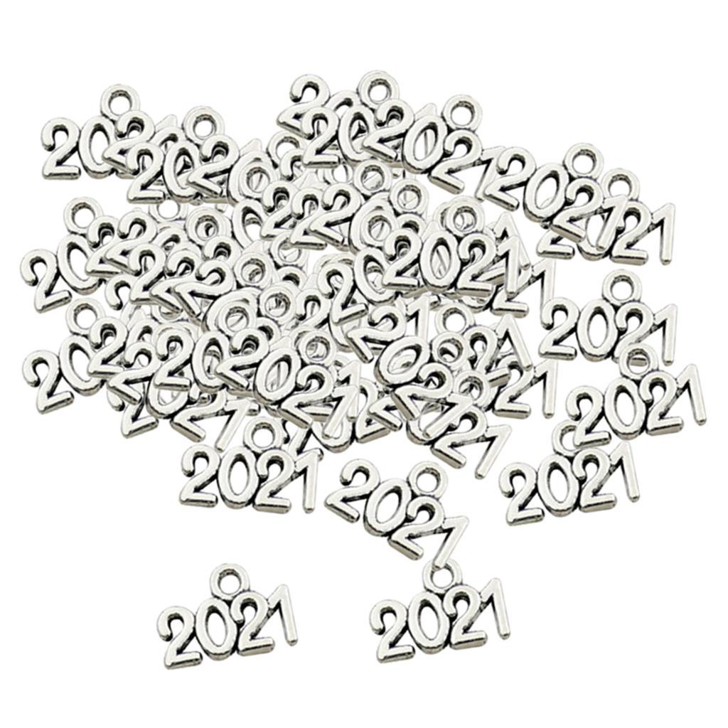 100 Tibetan  2021 Number DIY Pendants for Necklace Jewelry Findings
