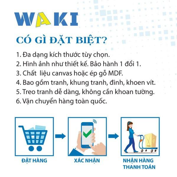 Bộ 3 tranh treo tường phòng khách “Những chú chim cánh cụt” | Tranh trang trí hiện đại W3462