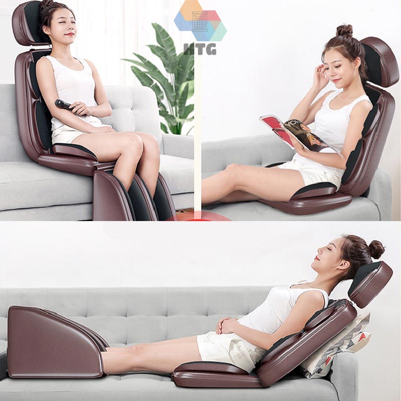 Ghế Đệm Massage Leerkang mẫu full LEK918L, xoa bóp cùng hồng ngoại toàn thân, có massage bàn chân và bắp chân, hàng chính hãng
