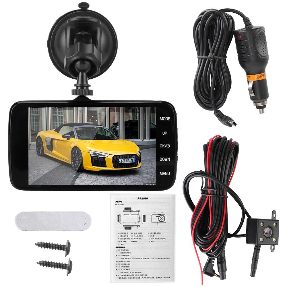 Camera hành trình màn hình HD 1080P 4" góc rộng 170 độ cho xe hơi