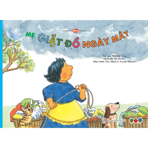 Sách cho bé từ 3 tuổi - Phát triển quan sát Mẹ giặt đồ ngày mây (Truyện tranh Ehon Nhật Bản)