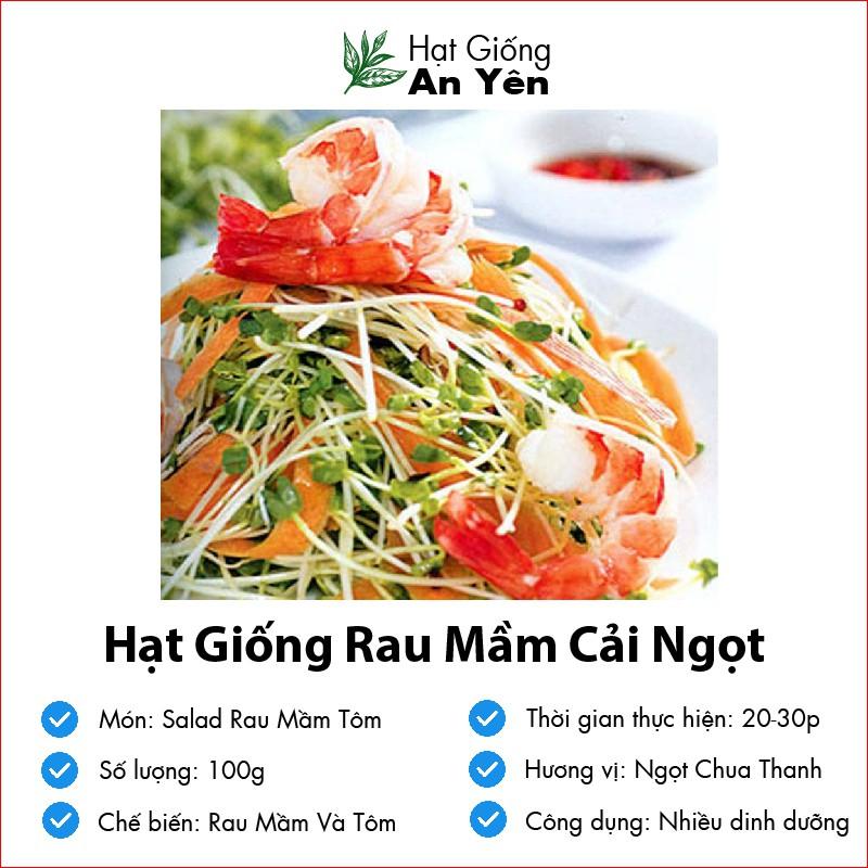 Hạt giống Rau Mầm Cải Ngọt thu hoạch sớm, dễ trồng, nảy mầm cao, sinh trưởng khoẻ,