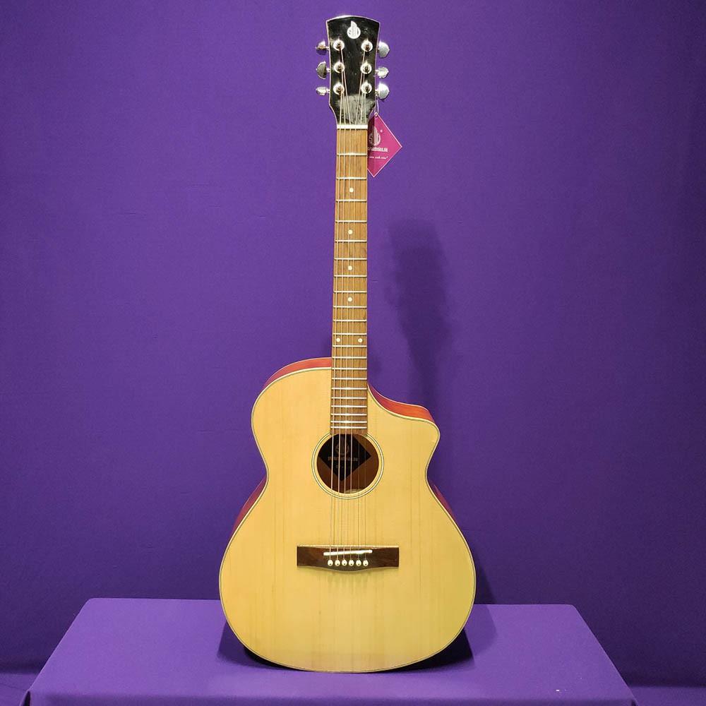 Đàn guitar acoustic có EQ găn loa - Tặng bao da, sách, phím, dây 1,2, capo, lục giác, dây jack 3m