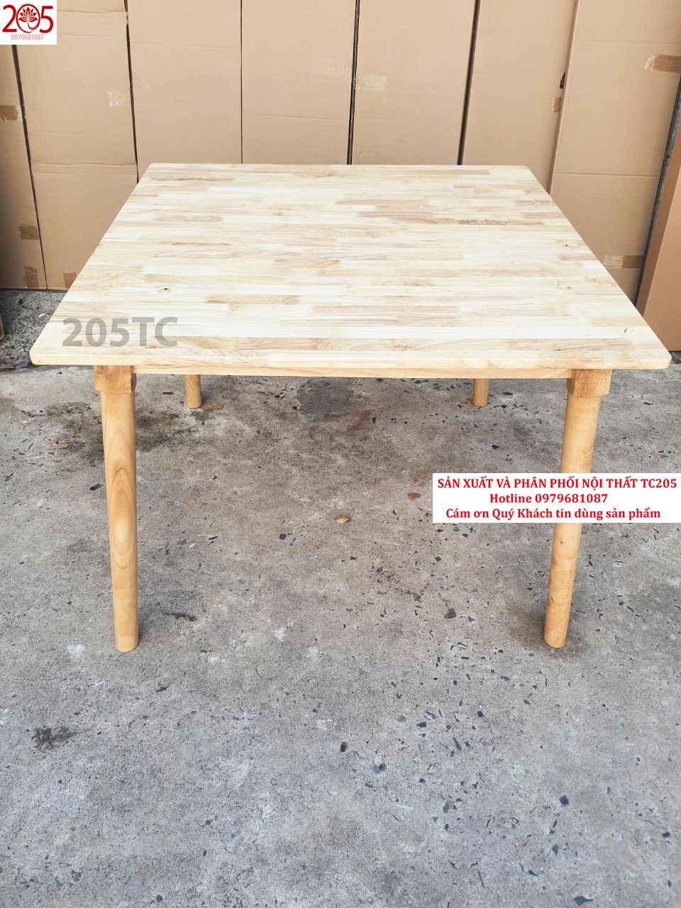 BÀN VUÔNG 100x100x75 cm SỬ DỤNG ĐƯỢC CHO 8 GHẾ -&amp;gt; 10 ghế  GỖ CAO SU 100% - 205TC Wood Square Dining Table, 100% Rubber Wood Natural Walnut