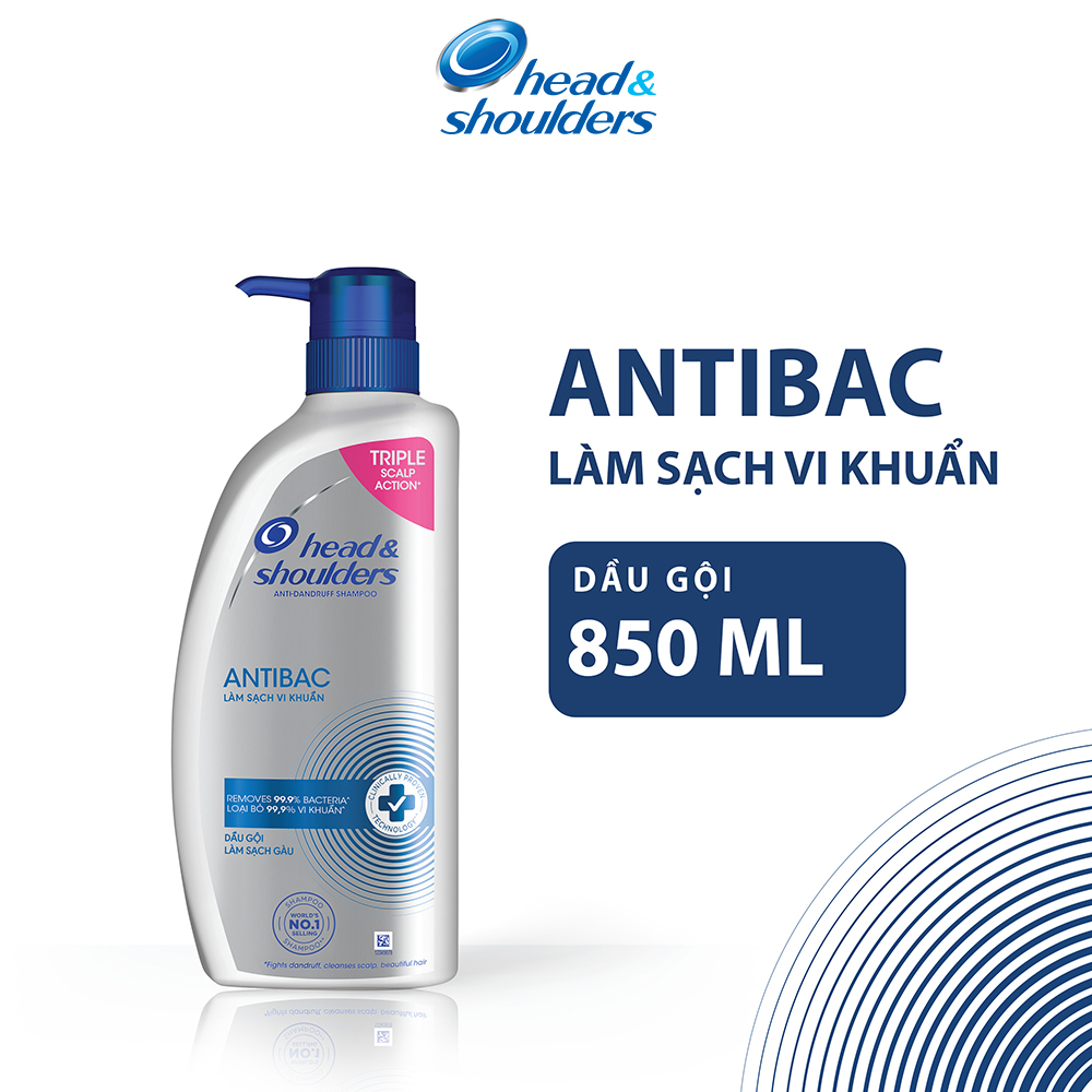 Mua Dầu Gội HEAD & SHOULDERS Antibac Làm Sạch Vi Khuẩn Chai 850ML tại P&G Sức Khỏe-Làm Đẹp Chính Hãng Mua Dầu Gội HEAD & SHOULDERS Antibac Làm Sạch Vi Khuẩn Chai 850ML tại P&G Sức Khỏe-Làm Đẹp Chính Hãng