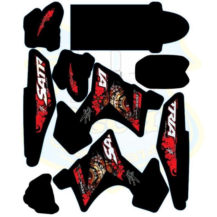 Tem trùm Satria fi đỏ đen