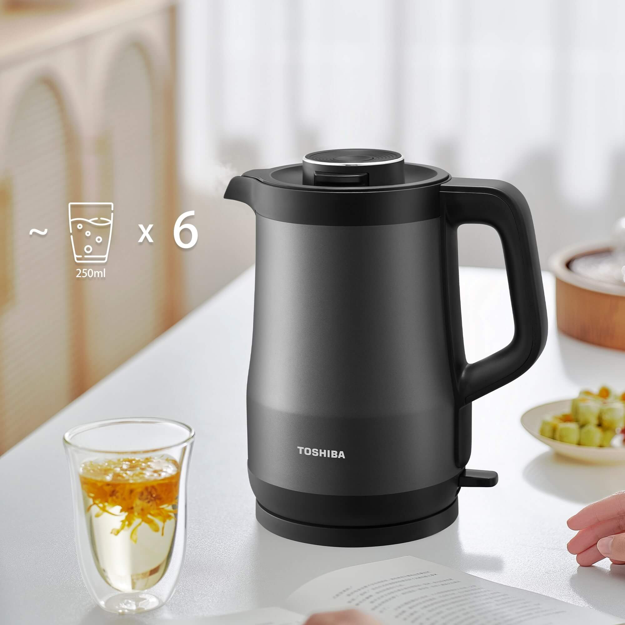 Ấm đun siêu tốc Toshiba 1.5 lít KT-15DRTVN(W) - Hàng chính hãng