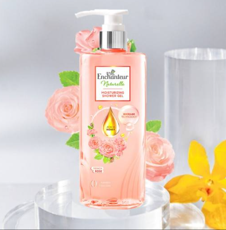 Sữa Tắm Enchanteur Dưỡng Da Thiên Nhiên Hoa Hồng 510g
