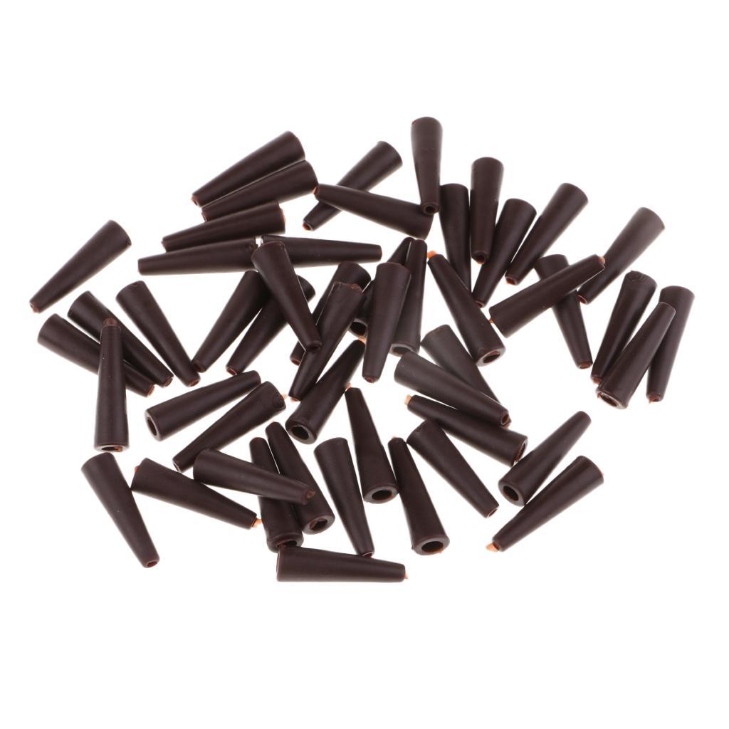 50pcs Tail Rubber Tubes for Saftey Lead Clips Carp Fishing Rig Sleeves Useful Accessories 20mm