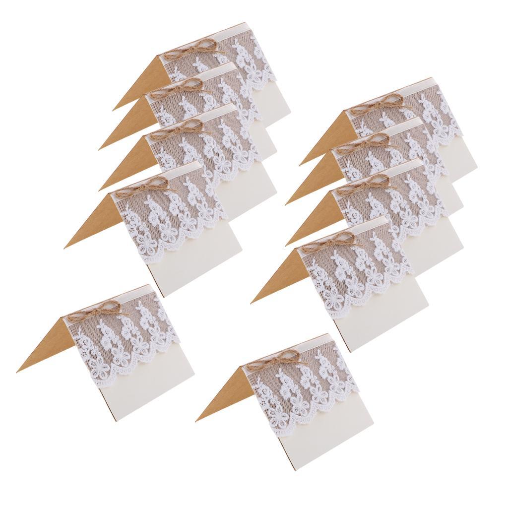 10 place cards place cards invitations cards wedding made of lace