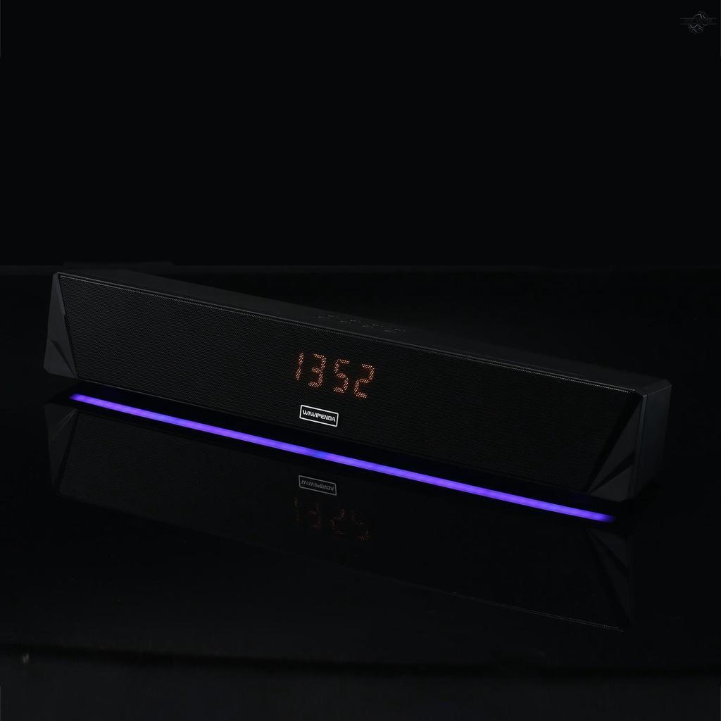 Loa Bluetooth 5.0 Wiwipenda L7 Có Đồng Hồ Báo Thức Hiển Thị Thời Gian 10w Có Đèn Rgb Cổng Usb Tf Cho Tv Pc Điện Thoại Thông Minh