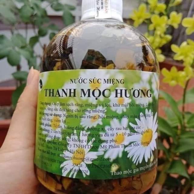 Nước súc miệng thảo mộc Thanh Mộc Hương sâu răng nhiệt miệng viêm lợi 500ml