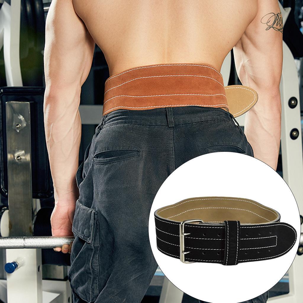 Weight Lifting Belt Training Gym Fitness Bodybuilding Back Support M Black