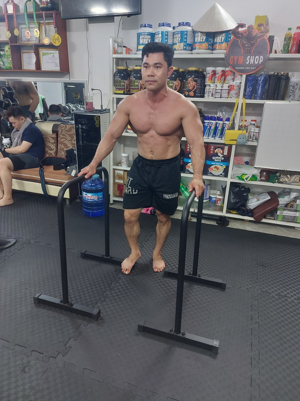 Xà kép mini, Parallettes size 2XL và 3XL (Cao 80cm, 90cm) chính hãng DAI NHAN, làm bằng thép, sơn tĩnh điện