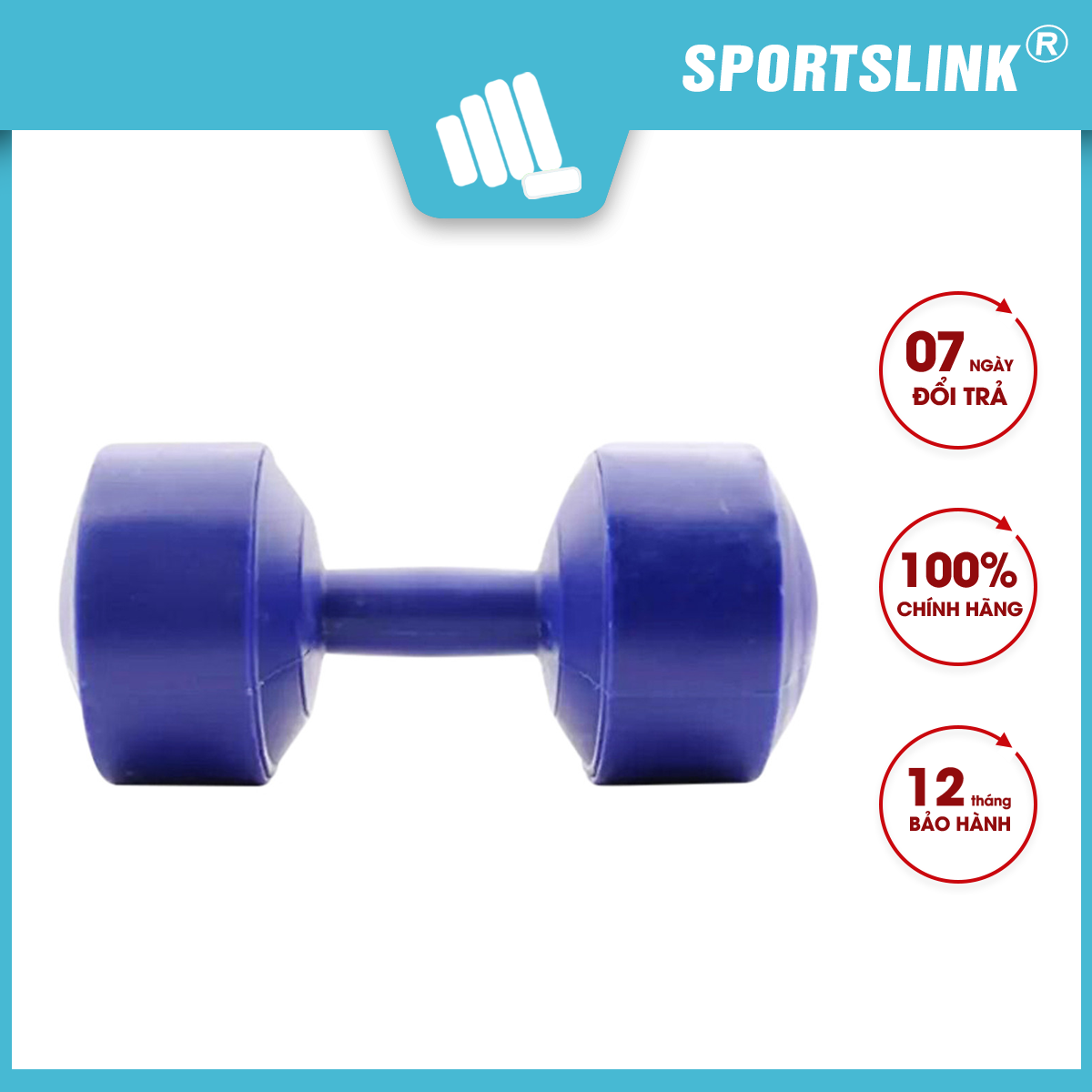 Tạ Tập Tay Nhựa Vn Sportslink - Xanh - 3Kg