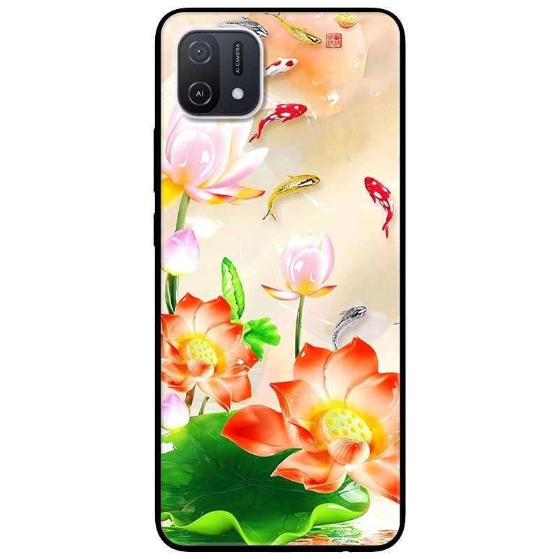Ốp lưng dành cho Oppo A16K - Oppo A36 / A76 - Oppo Reno 7z 5G - Sen Đỏ Và Koi