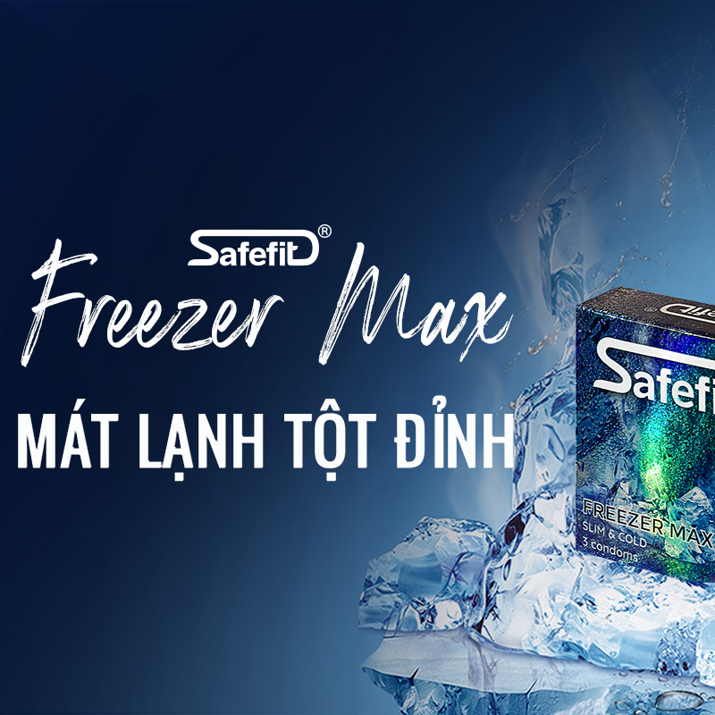 Bao cao su mát lạnh Safefit Freezer Max - hộp 3 chiếc