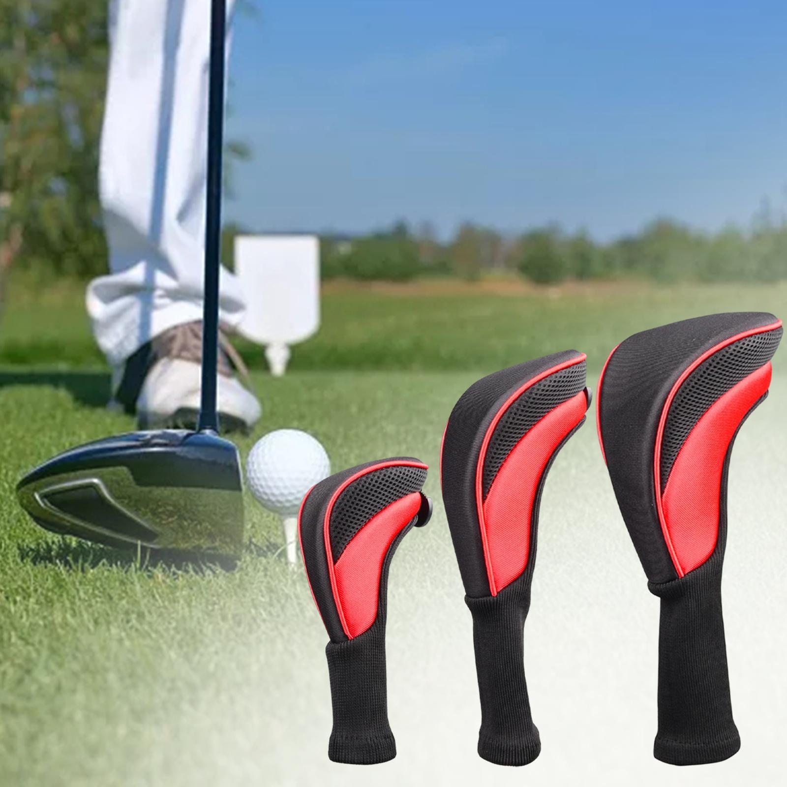 Golf Club Head Cover 1, 3 4 5 7 X Driver Fairway Woods Headcovers, Hybrid Head Cover Set with Interchangeable Tags Fits Fairway and Driver Clubs