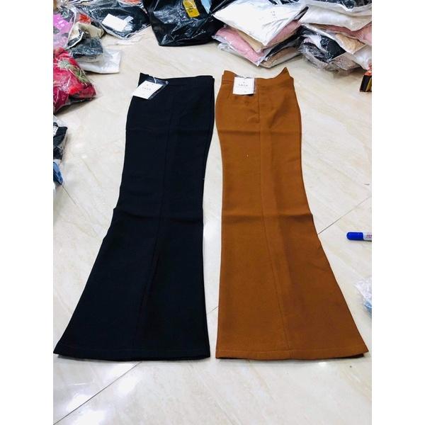 Quần nữ️Quần loe 2 cúc nâu đen siêu hót️Elisa Fashion️