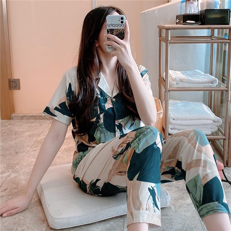 Pijama, Bộ Ngủ Nữ cotton ngắn tay quần dài BNND04