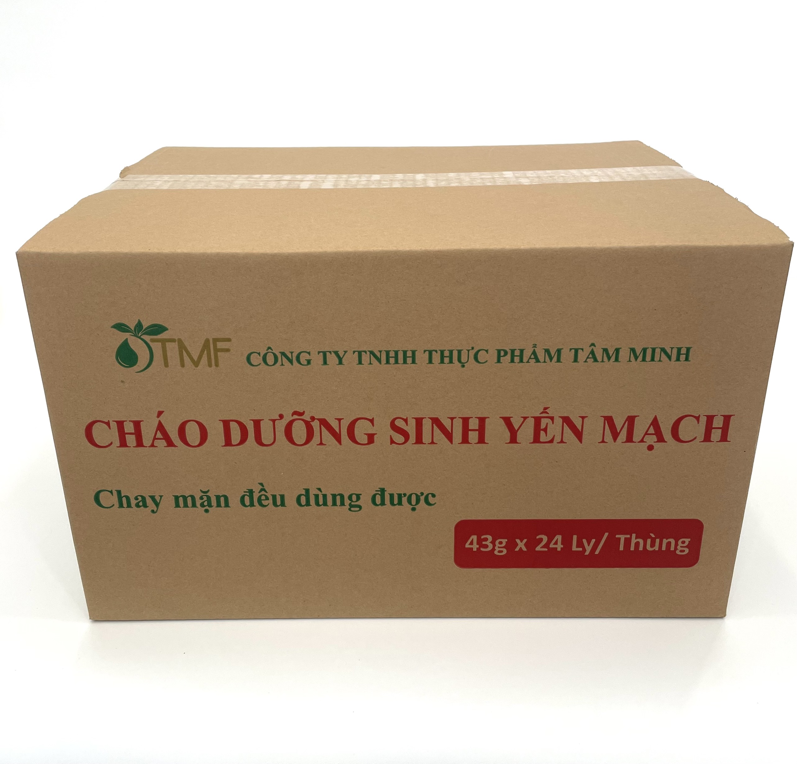 Thùng 24 ly cháo yến mạch dưỡng sinh ăn liền Tâm Minh (24 ly x 43 gam)