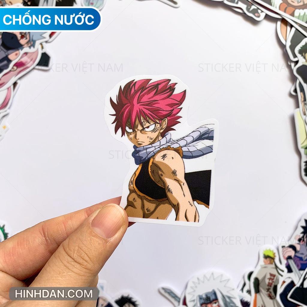 Sticker in hình ANIME Các nhân vật nổi tiếng Luffy, Zoro, Saitama, Levi Ackerman, Ichigo Kurosaki. . . chống nước