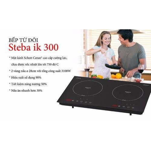 Bếp Từ Đôi STEBA IK300, Bếp Từ Dương, Tự Nhận Nồi, Khóa An Toàn, 3100W, Tiết Kiệm Điện, Nhập Đức