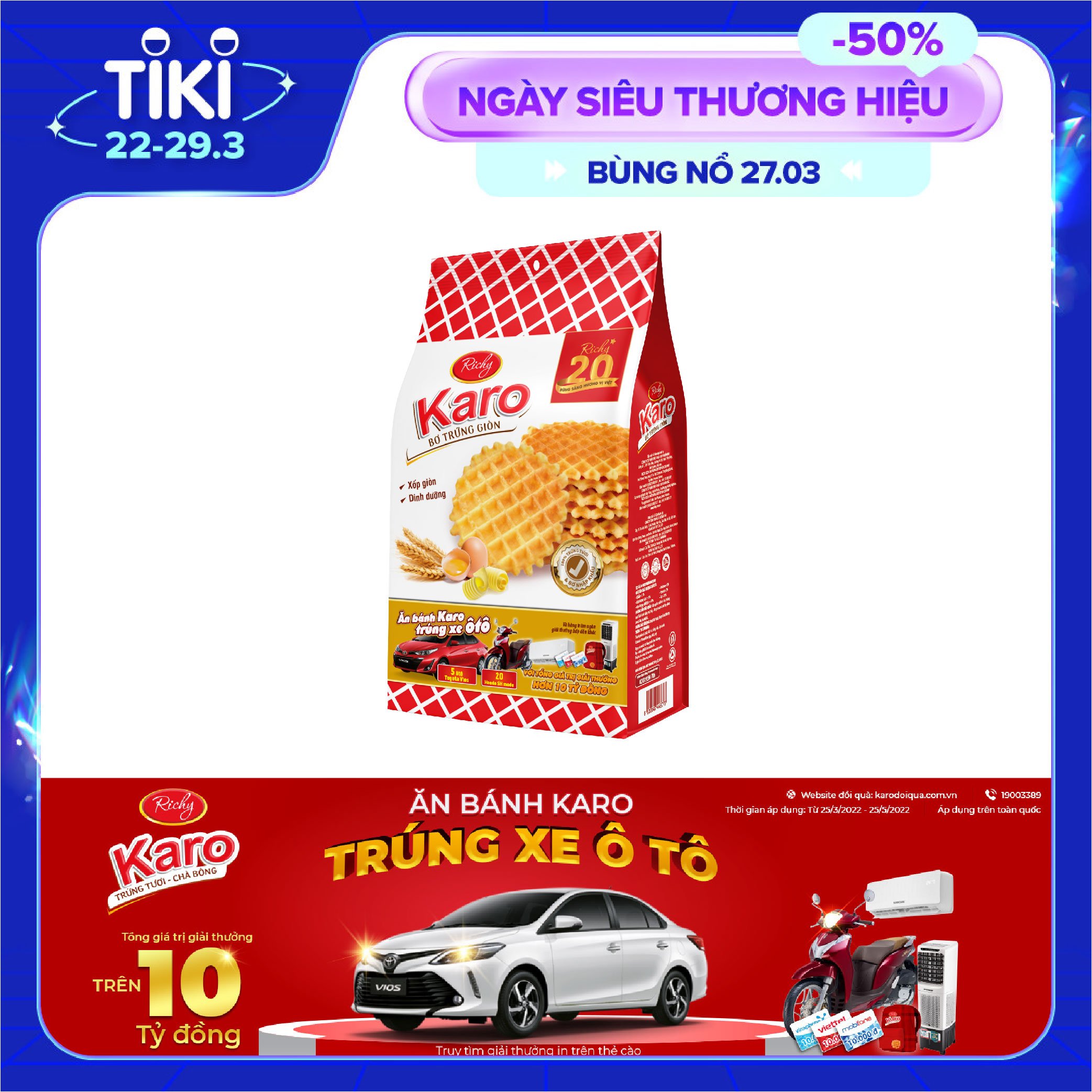 Bánh Karo bơ trứng giòn 150g