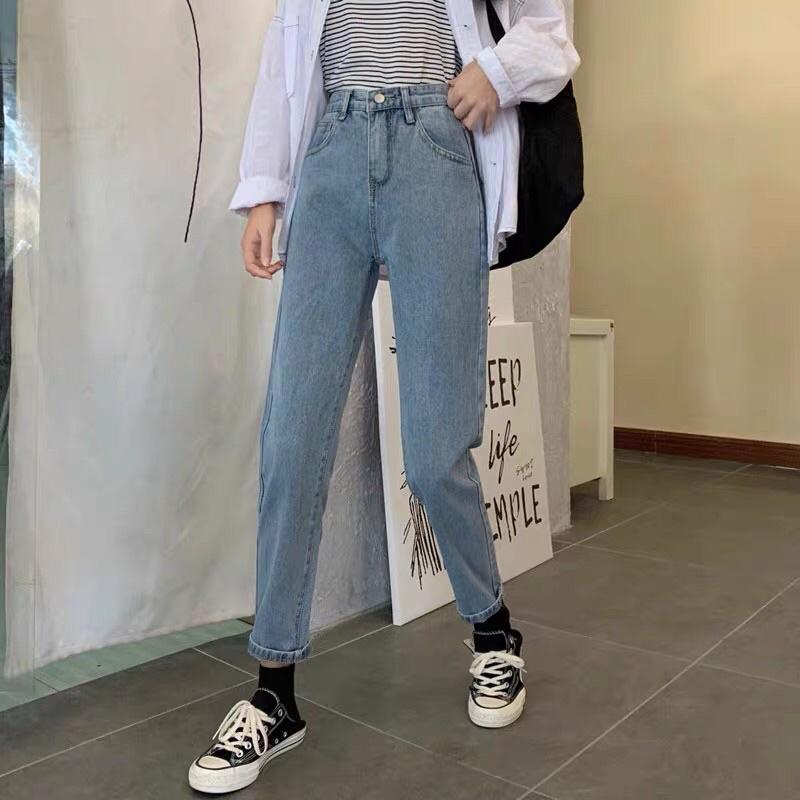 Quần jean baggy nữ lưng cao