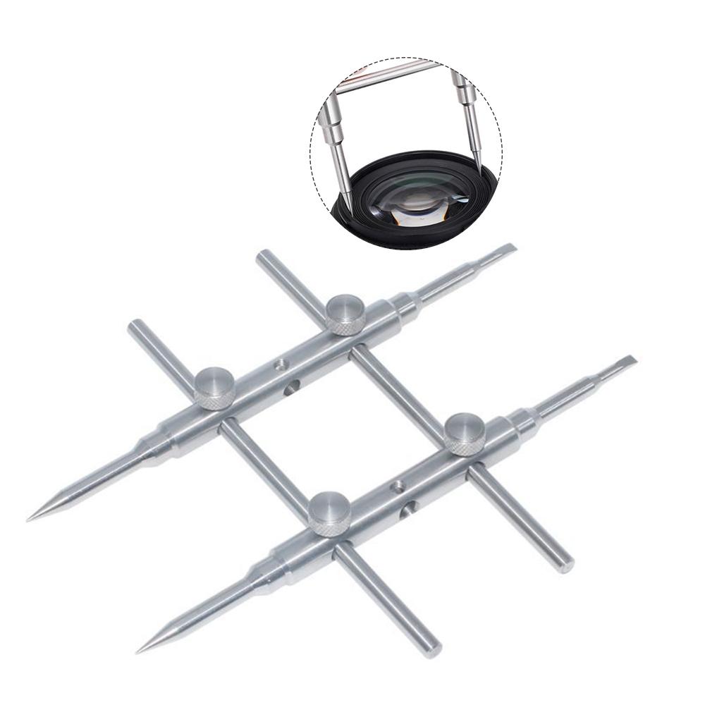 Repair Tool Camera Tool Detachable Tic-tac-toe Tool for Camera Lens with 2 Tips Lens Repair Set Flat Pointed 4 Screws 1