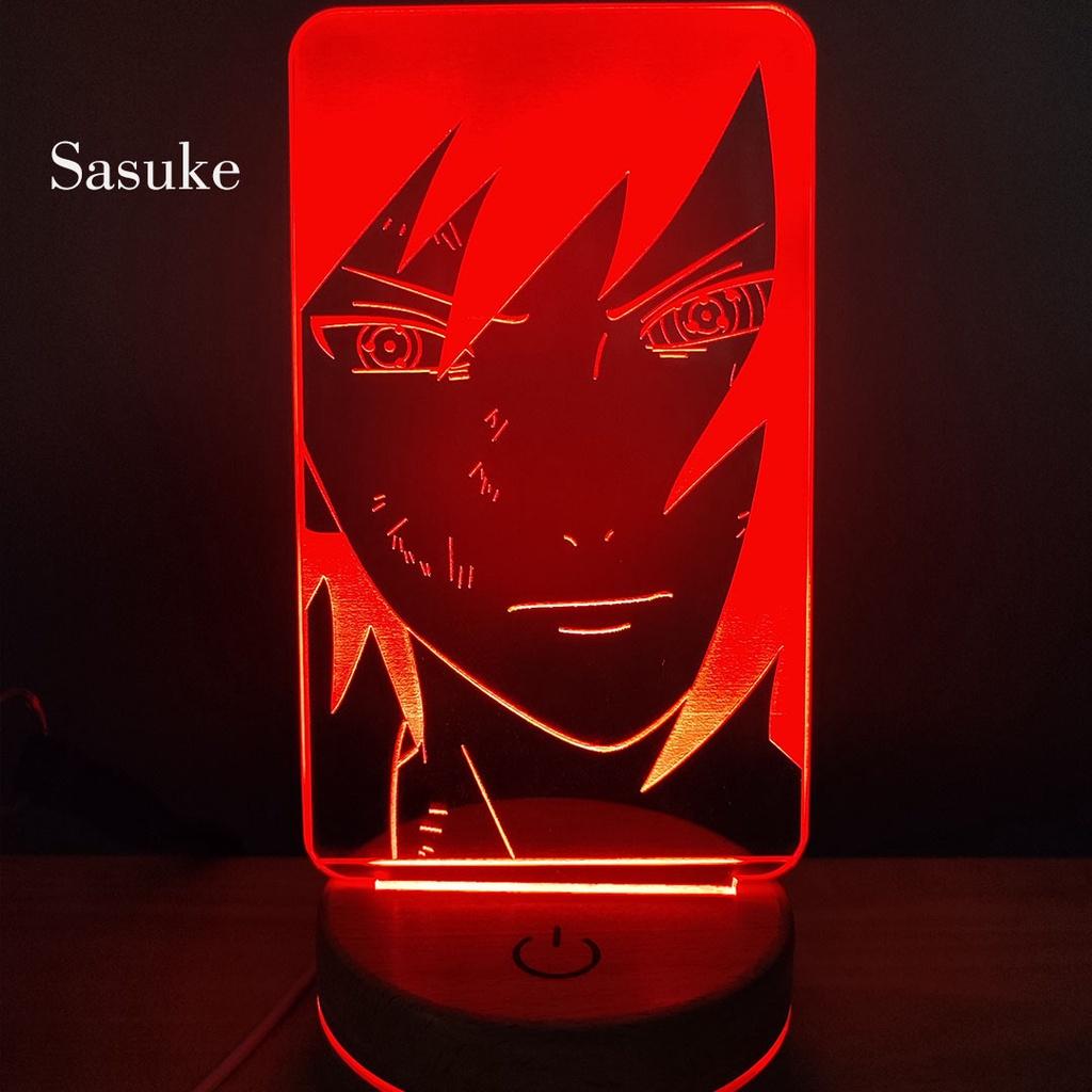 Đèn Ngủ Led 3D SASUKE nhân vật Anime phát sáng 16 màu cảm ứng có điều khiển từ xa